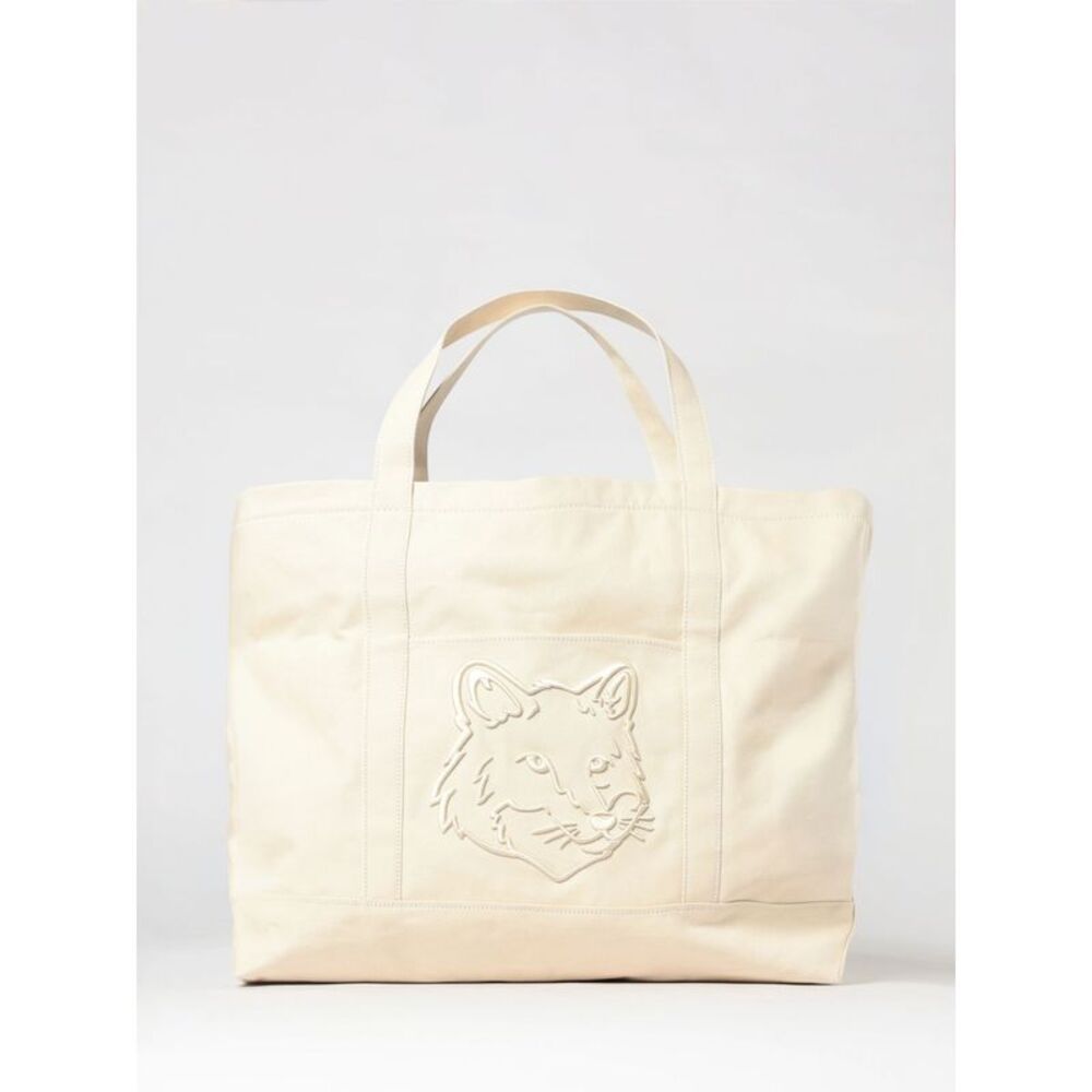 Maison Kitsune Women Fox Head Cotton Canvas Bag Maison Kitsune